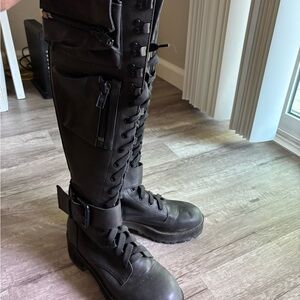 Current Mood Black Combat Boots